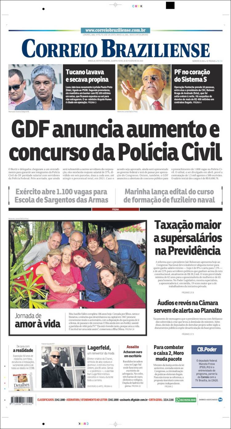 Portada de Correio Braziliense (Brasil)