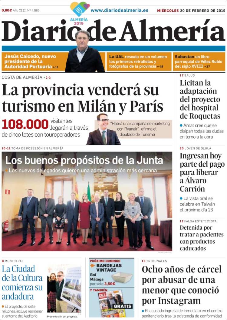 Portada de Diario de Almería (España)