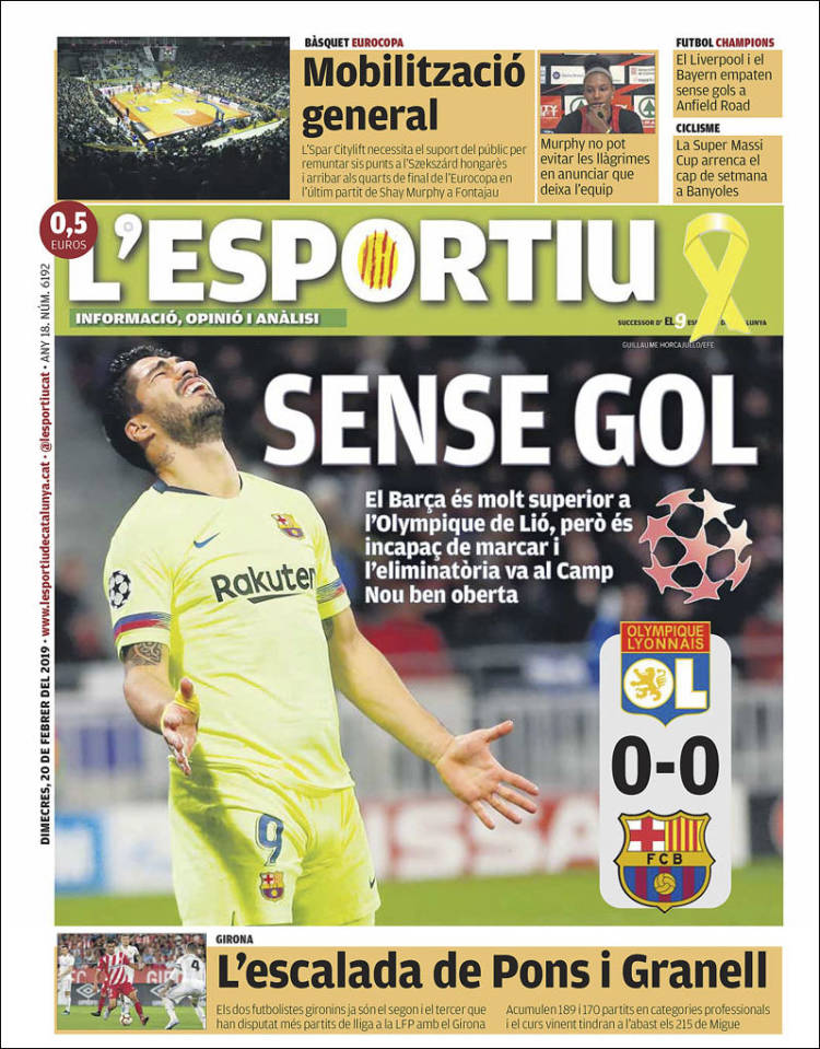 Portada de L'Esportiu : Girona (España)