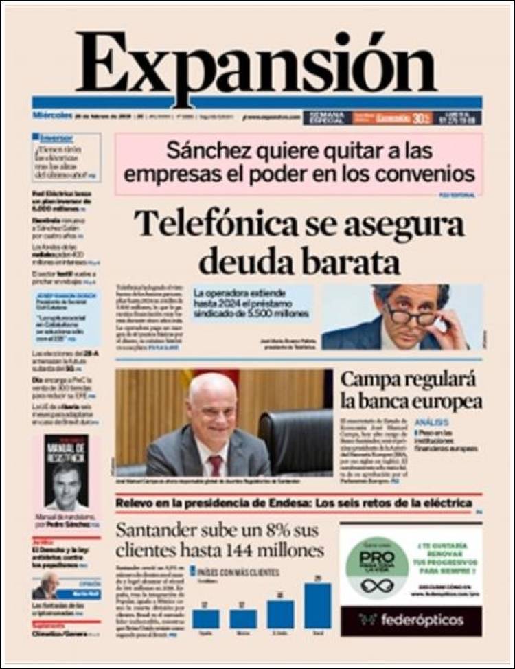 Portada de Expansión (Espa&ntilde;a)