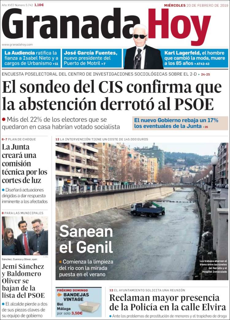 Portada de Granada Hoy (España)