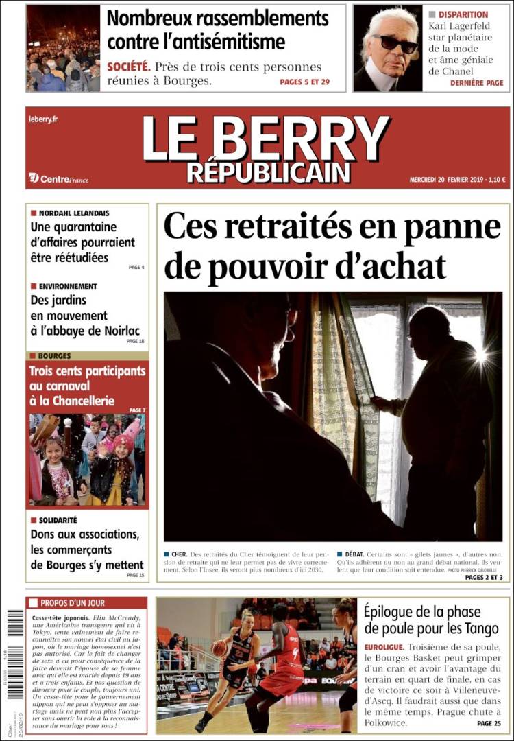 Portada de Berry Republicain (Francia)