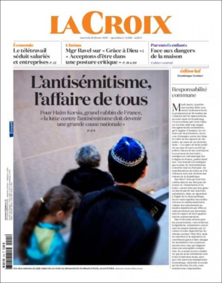 Portada de La Croix (Francia)