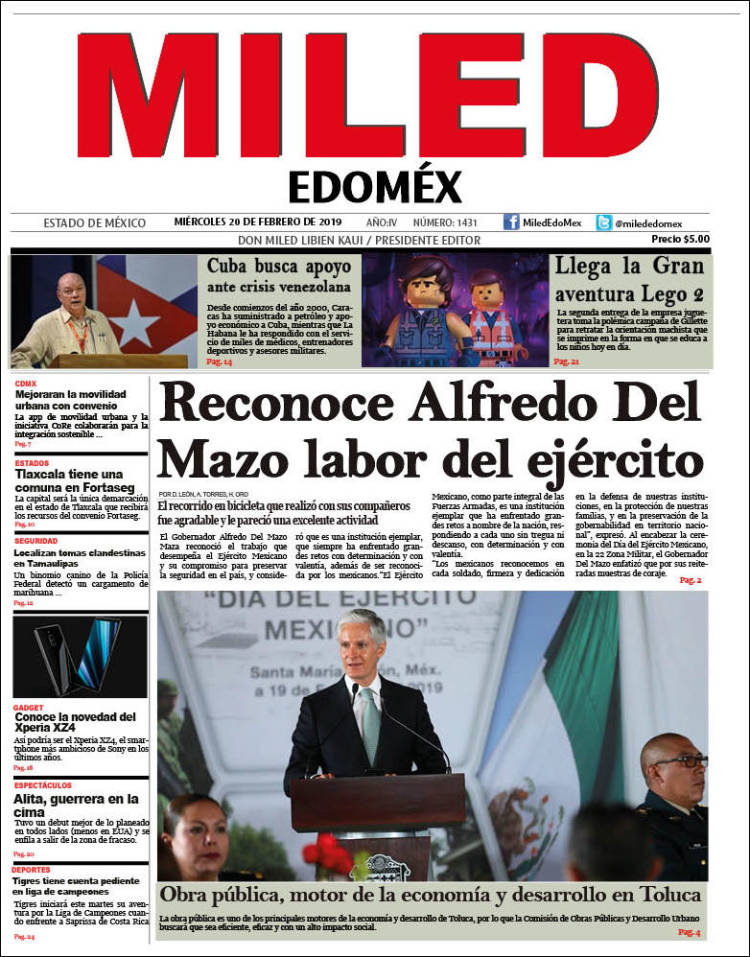 Portada de Miled - Estado de México (México)