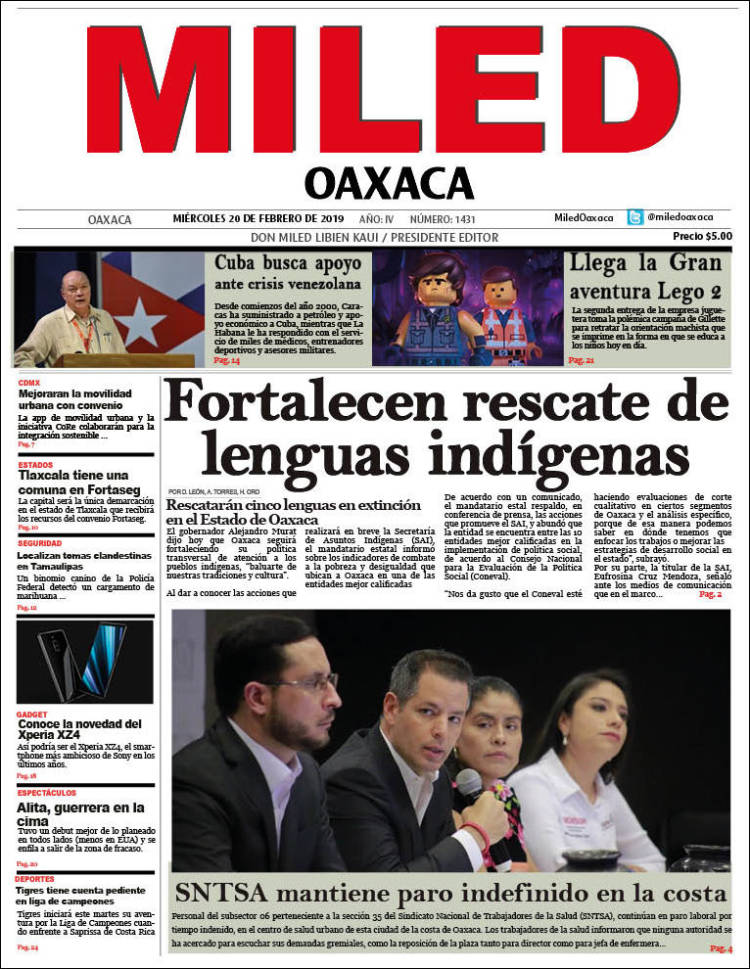 Portada de Miled - Oaxaca (México)