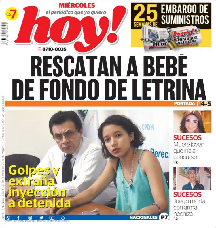 Portada de Hoy (Nicaragua)