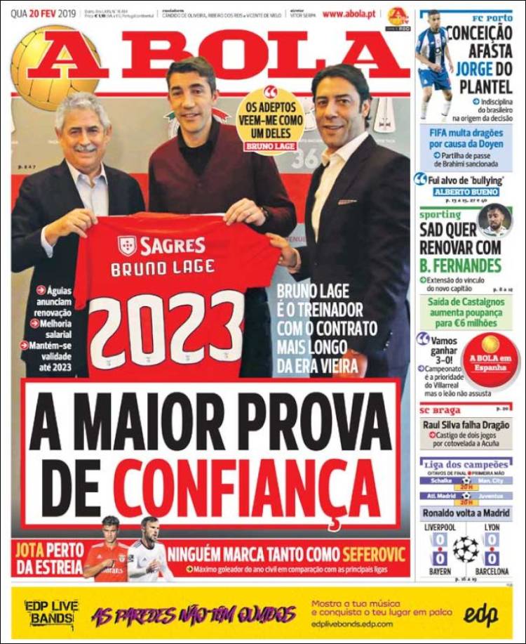 Portada de A Bola (Portugal)