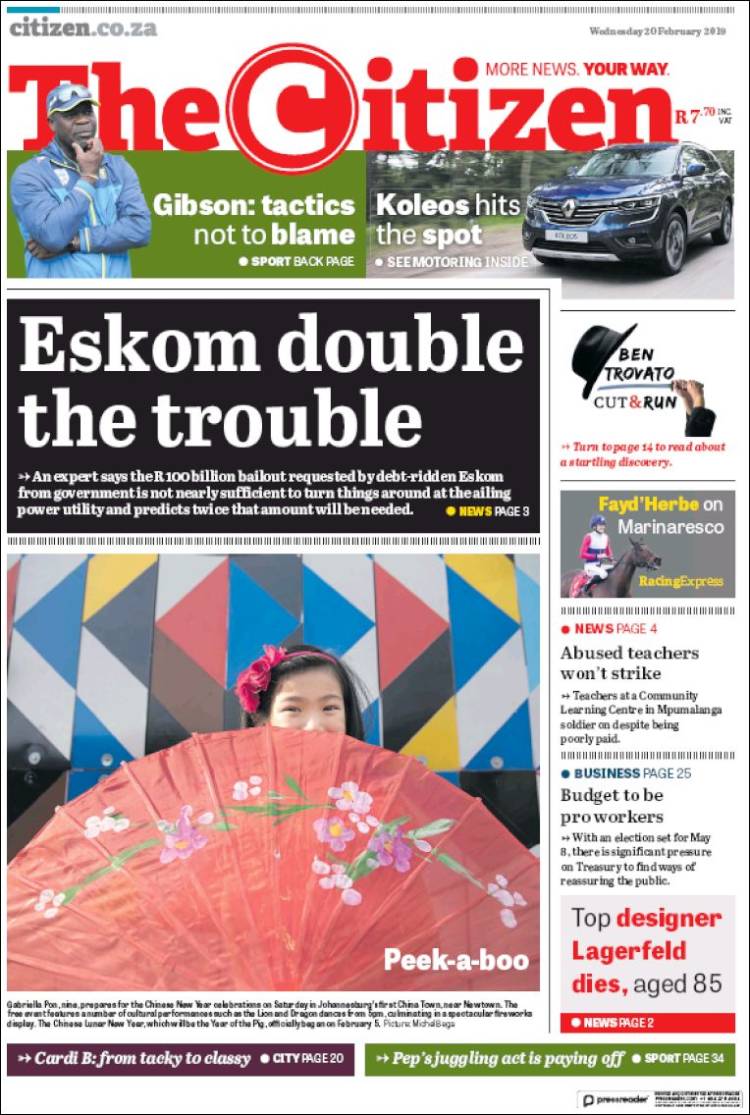 Portada de The Citizen (South Africa)