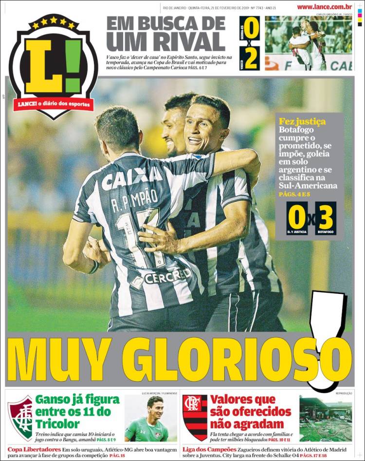 Portada de Lance! (Brasil)
