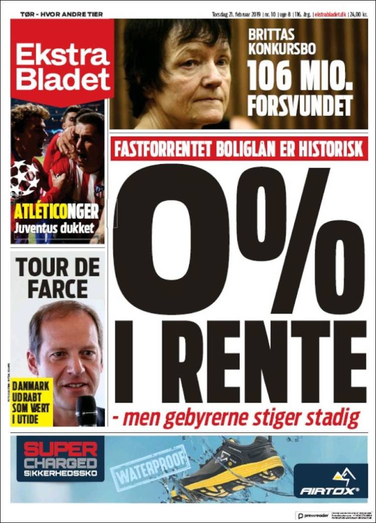 Portada de Ekstra Bladet (Dinamarca)