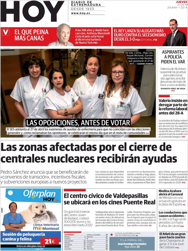 Portada de Hoy - Badajoz (España)