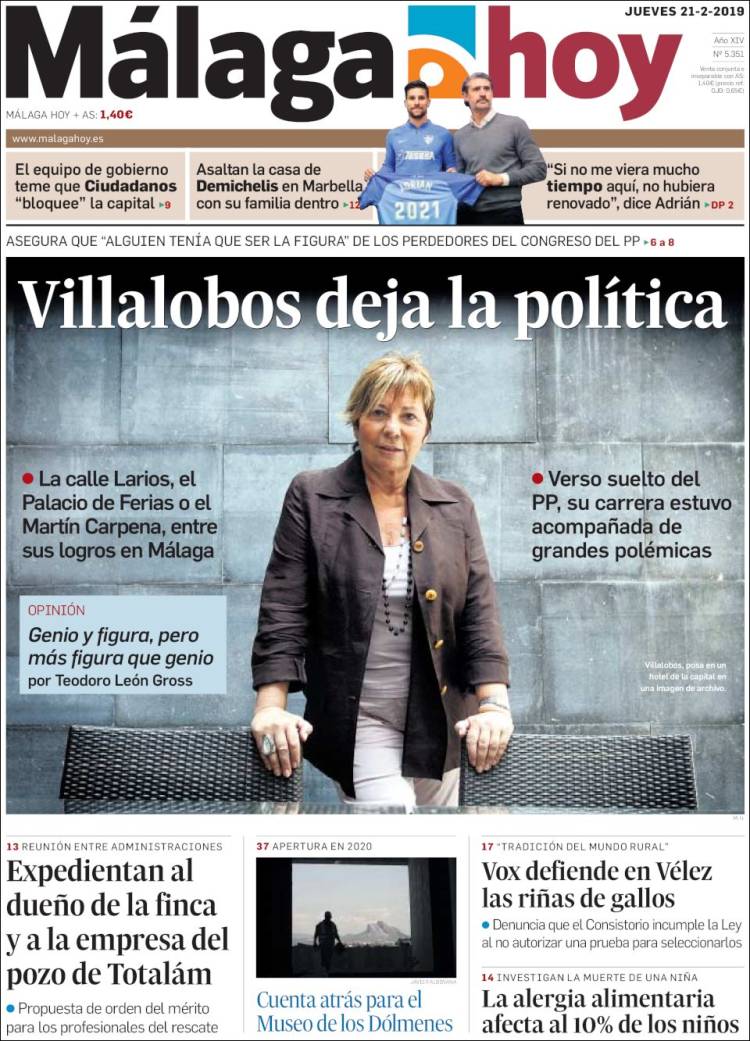 Portada de Málaga Hoy (España)