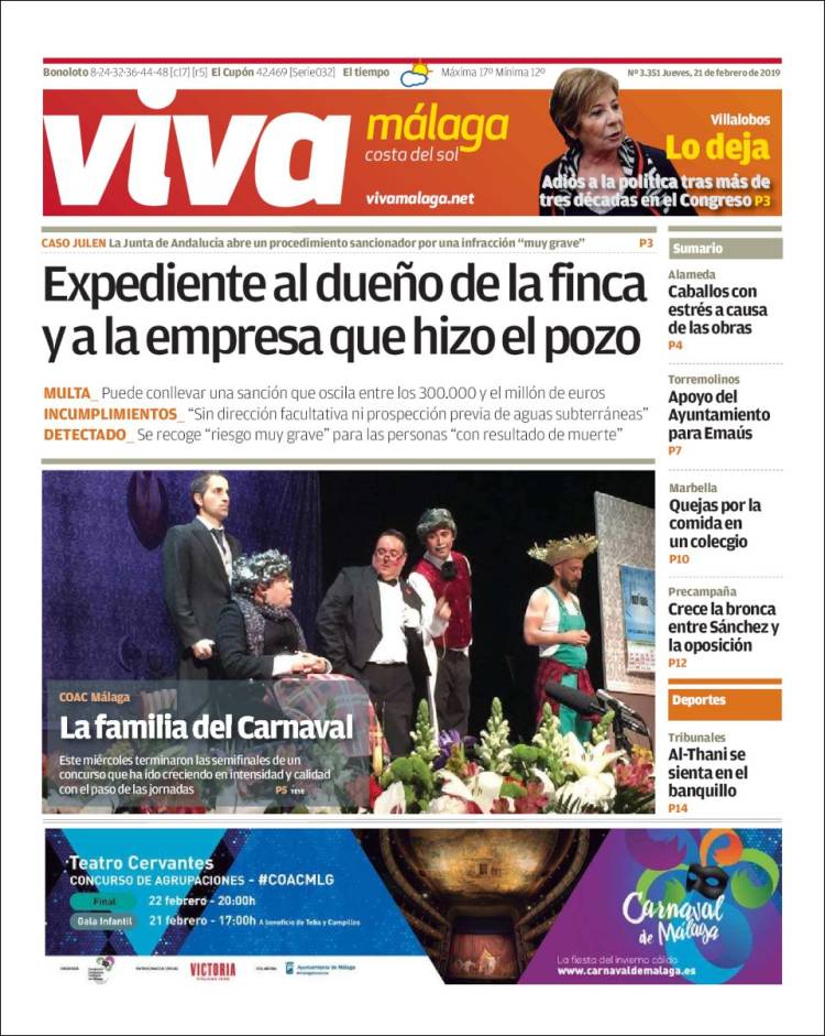 Portada de Viva Málaga (España)