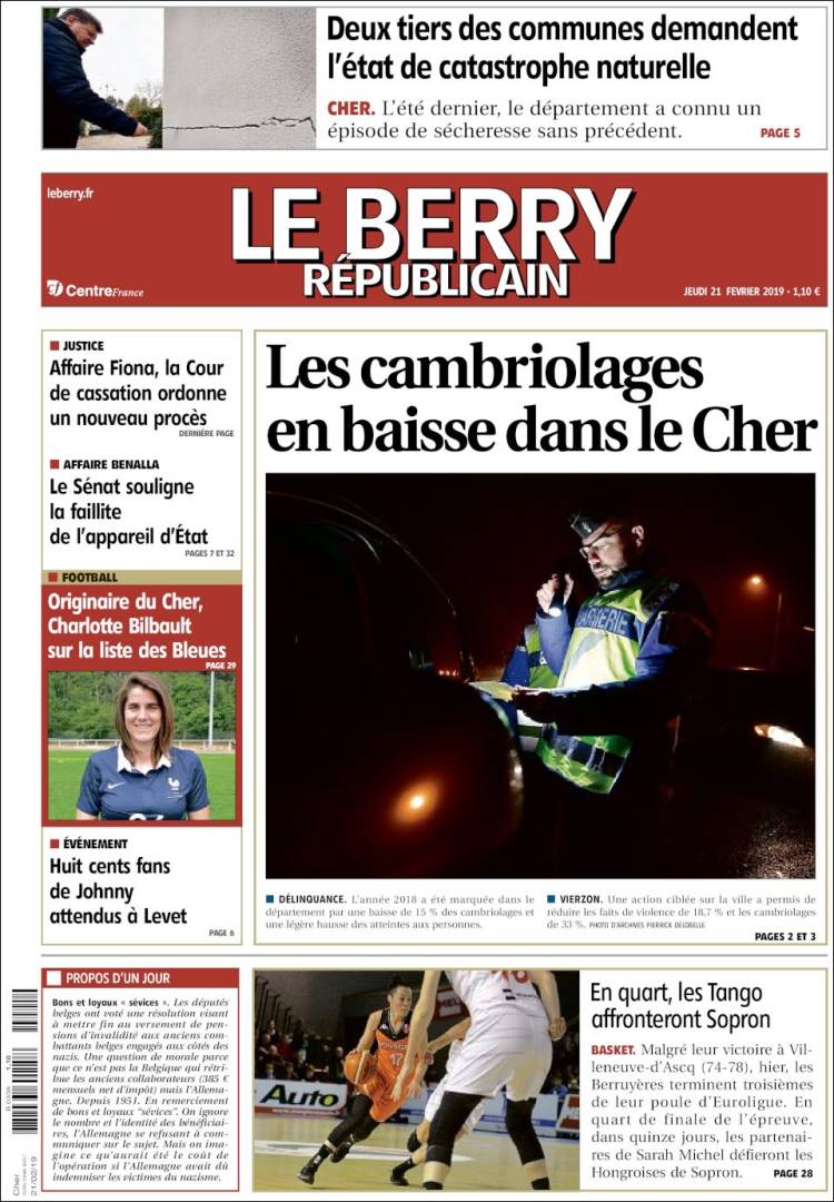 Portada de Berry Republicain (Francia)