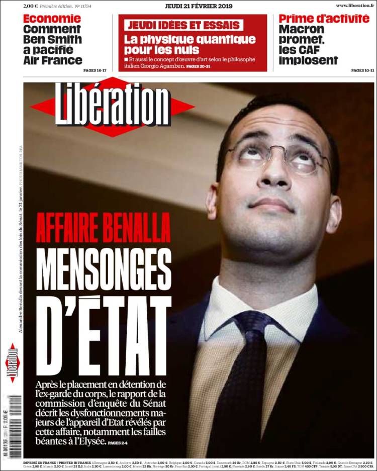 Portada de Libération (Francia)