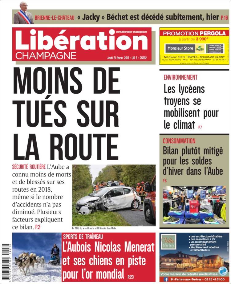 Portada de Libération Champagne (Francia)