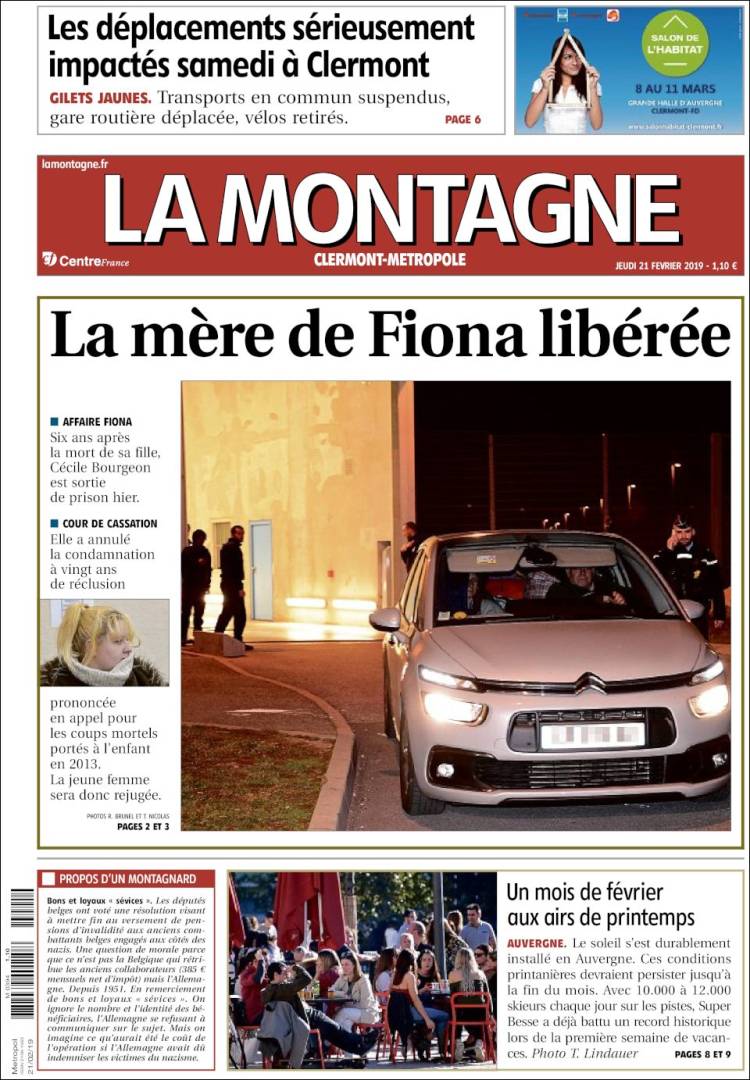Portada de La Montagne (Francia)