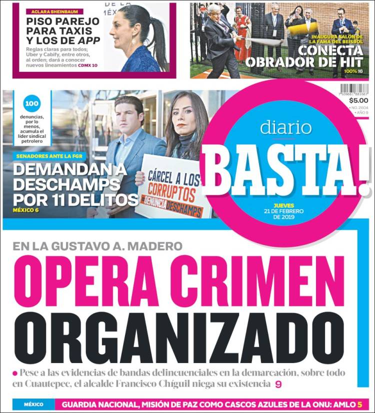 Portada de Diario Basta (M&eacute;xico)