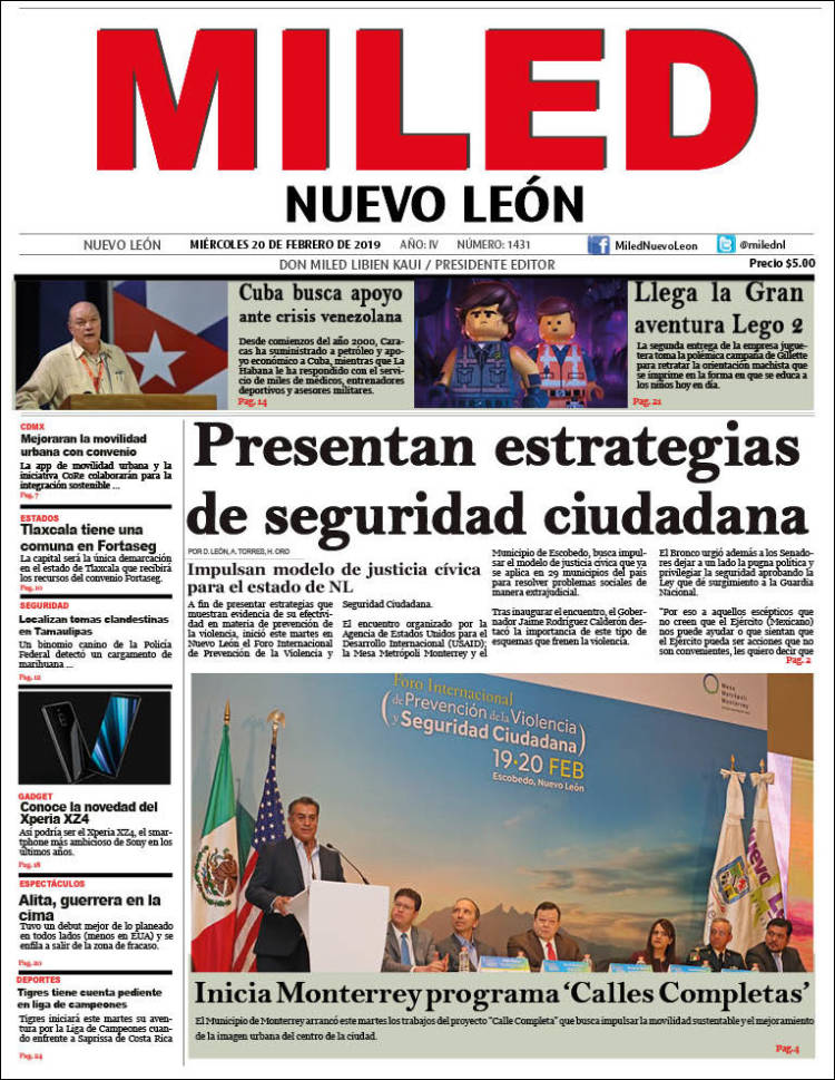 Portada de Miled - Nuevo León (M&eacute;xico)