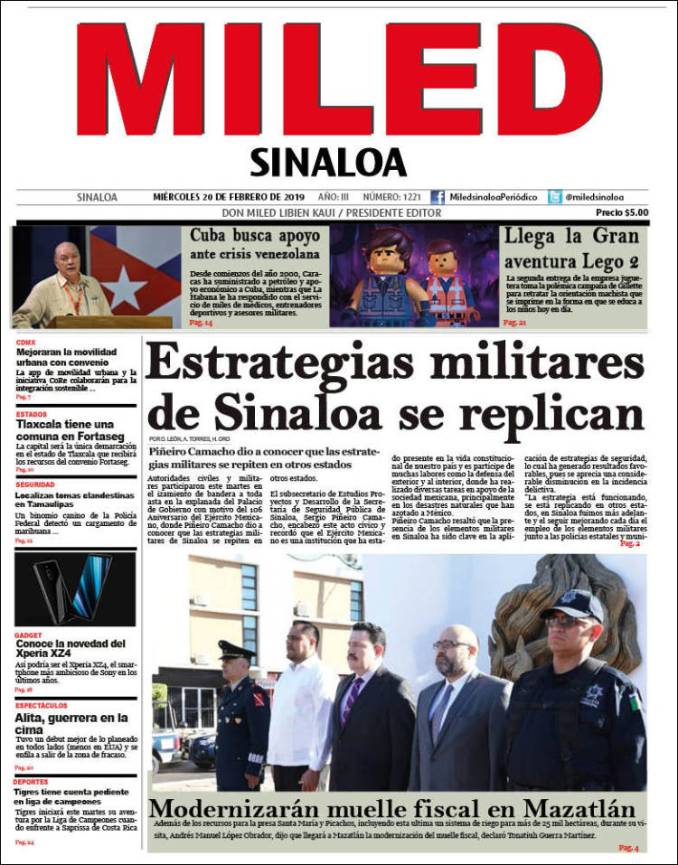Portada de Miled - Sinaloa (M&eacute;xico)