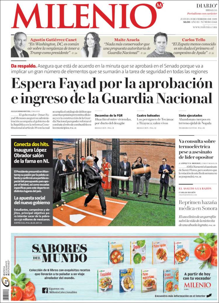 Portada de Milenio de Hidalgo (México)