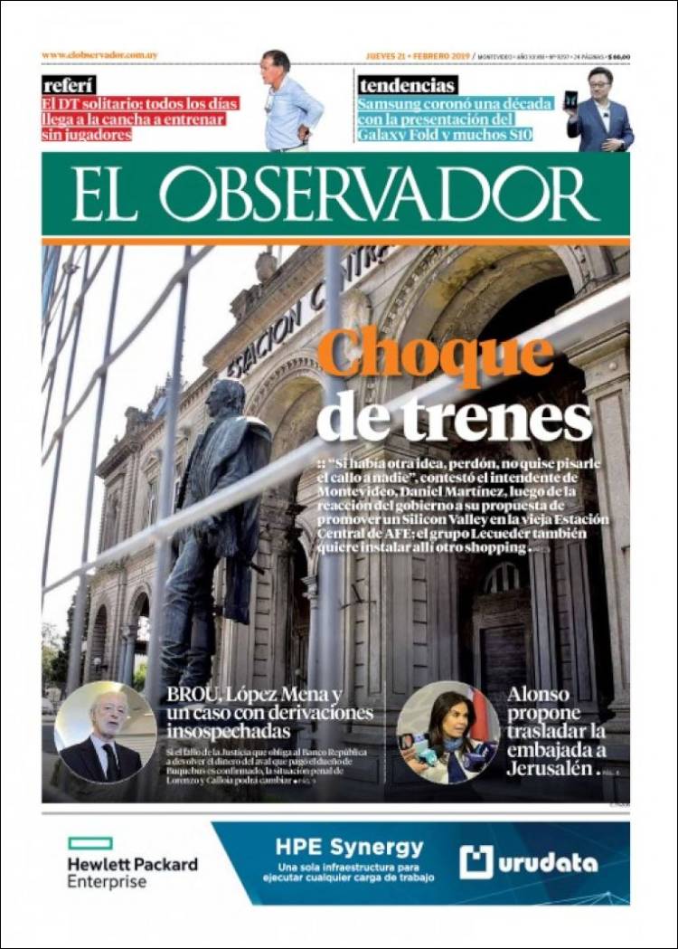 Portada de El Observador (Uruguay)