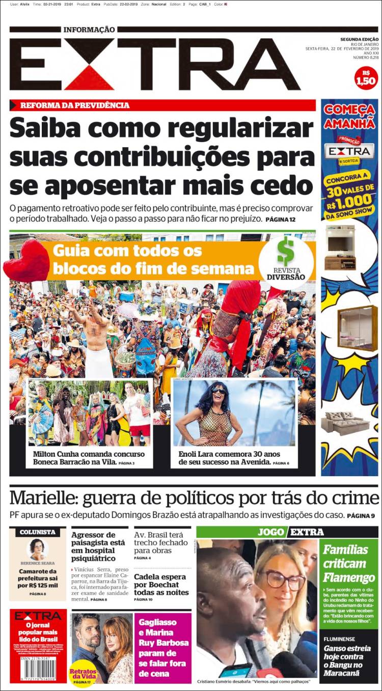 Portada de Extra (Brasil)