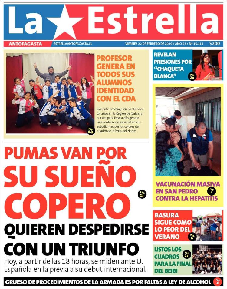 Portada de La Estrella del Norte (Chile)