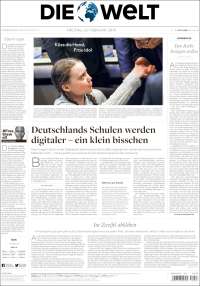 Portada de Die Welt (Alemania)