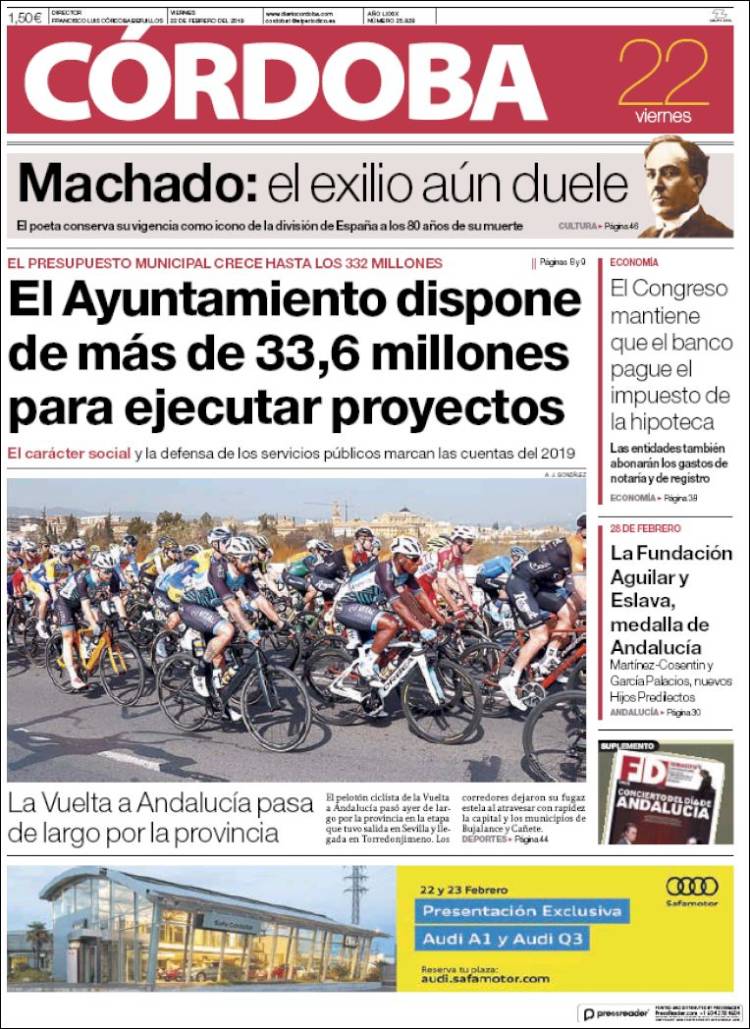 Portada de Diario de Córdoba (España)