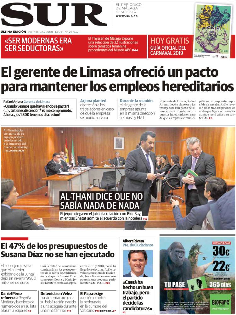 Portada de Diario el Sur (Espa&ntilde;a)