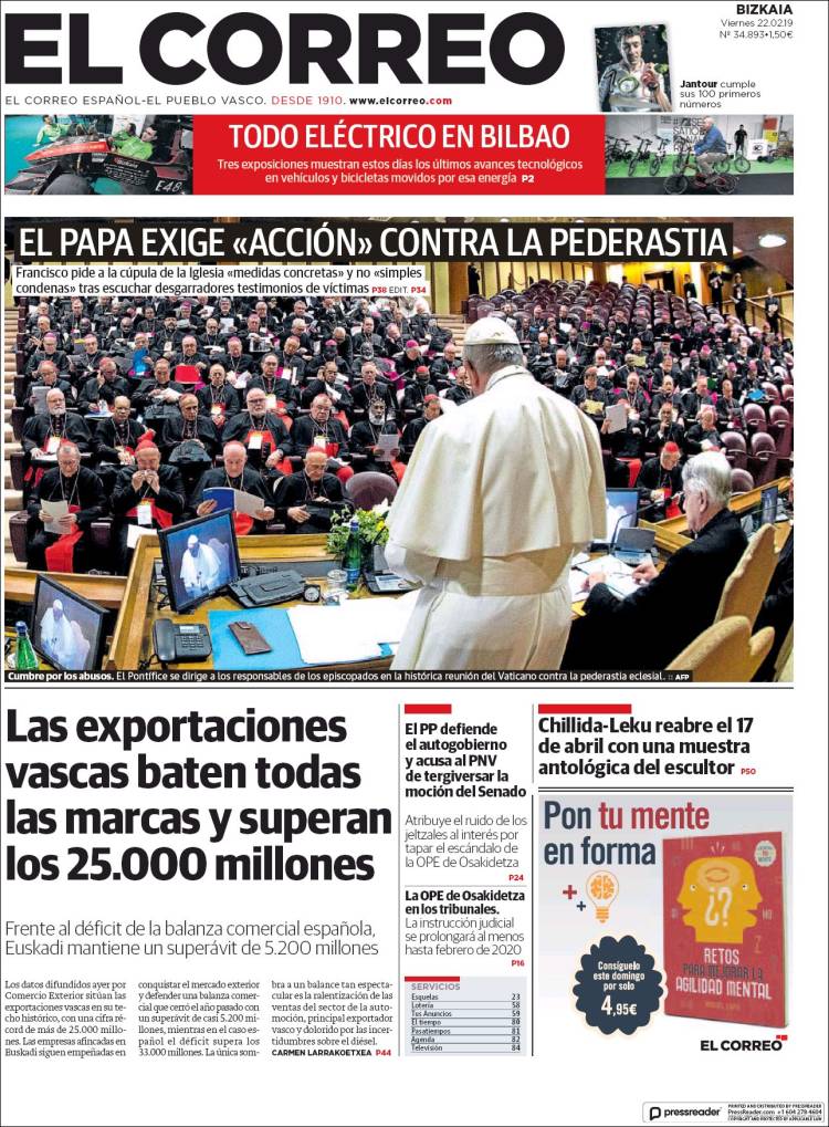 Portada de El Correo (Spain)