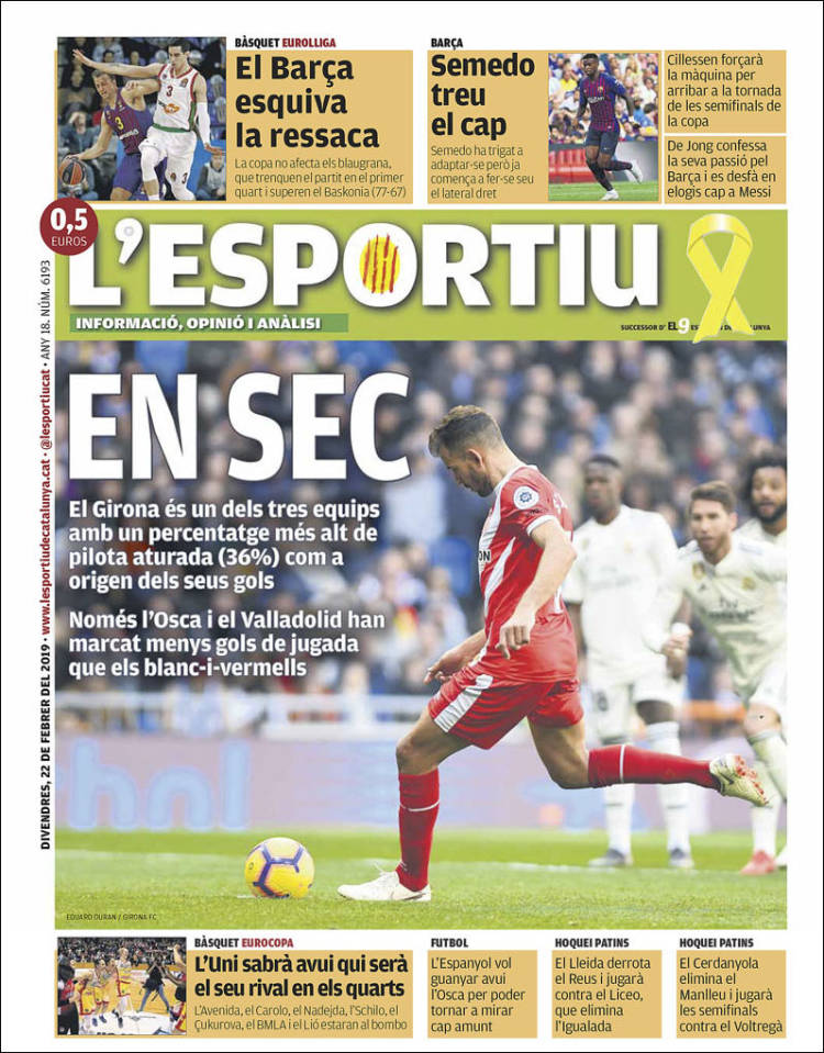 Portada de L'Esportiu : Girona (España)