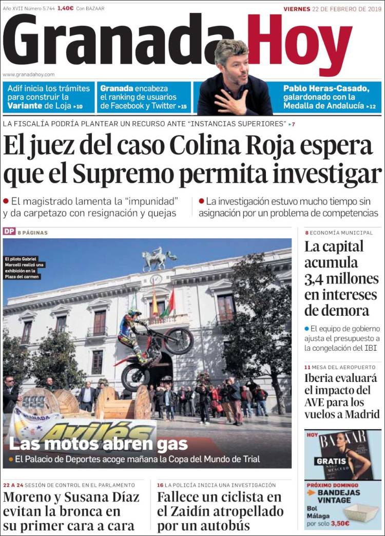 Portada de Granada Hoy (España)