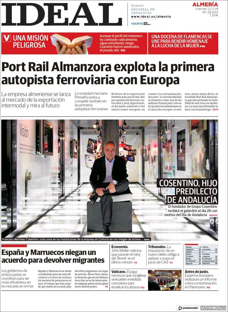 Portada de Ideal Almeria (España)