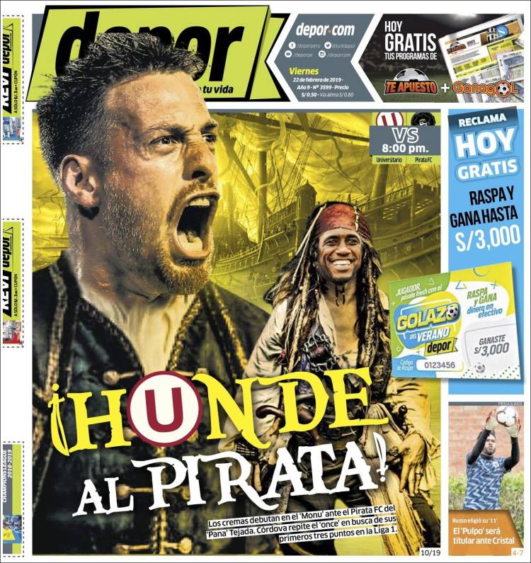 Portada de Depor (Peru)