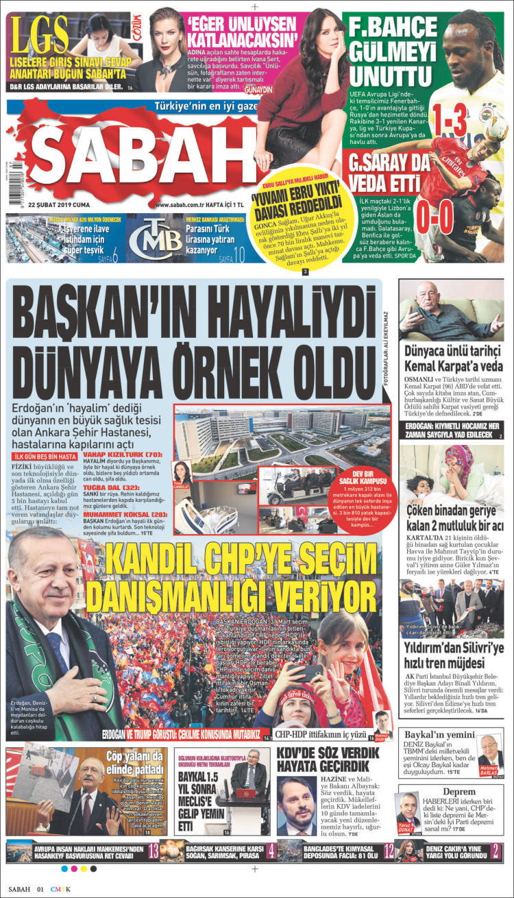 Portada de Sabah (Turqu&iacute;a)