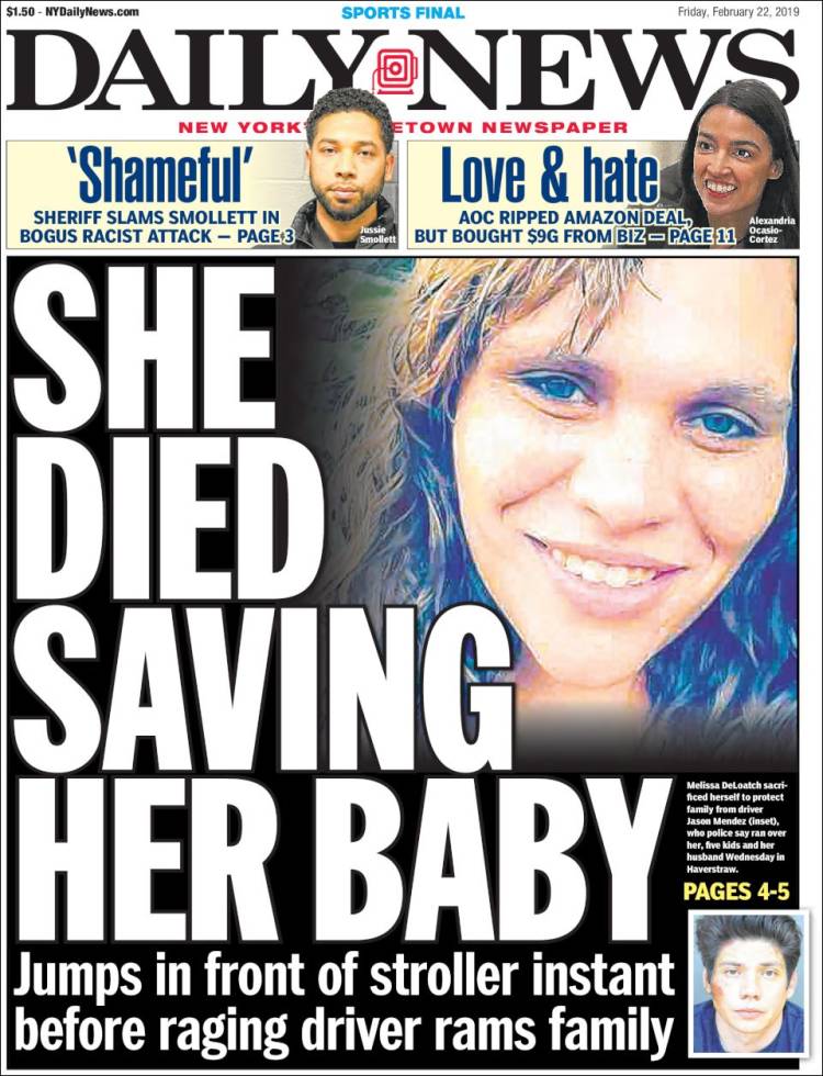 Portada de Daily News - New York (USA)