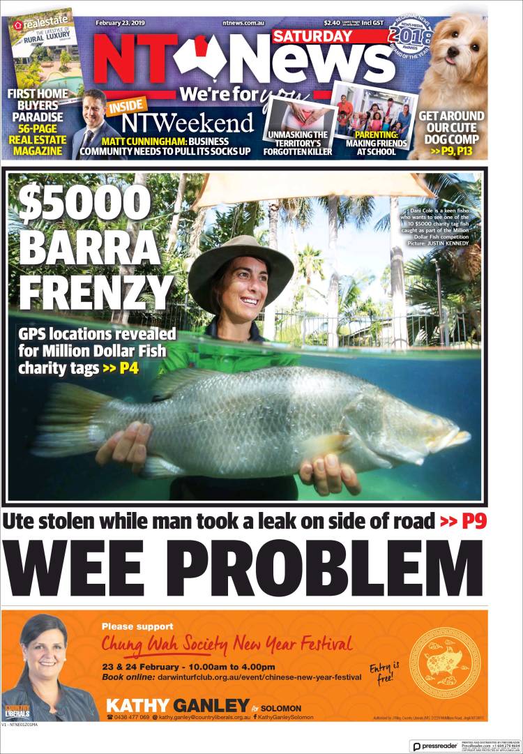 Portada de Northern Territory News (Australia)