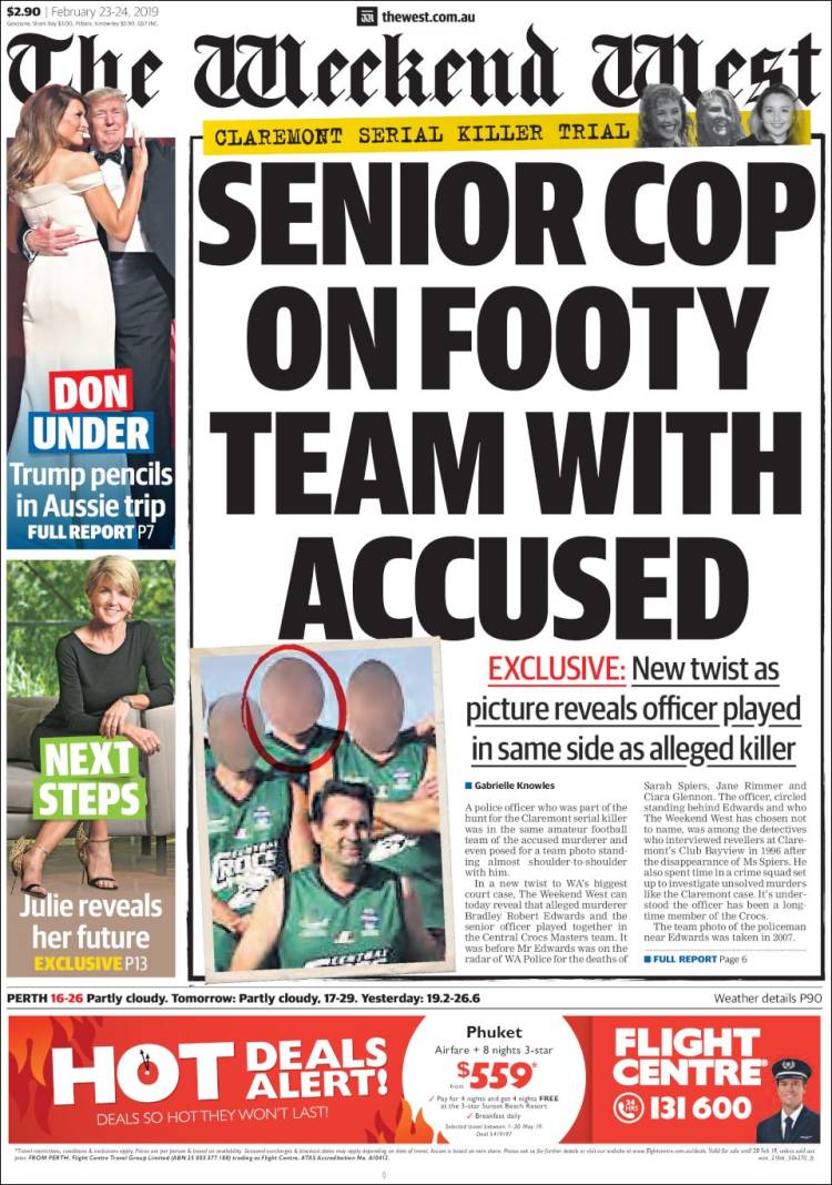 Portada de The West Australian (Australia)