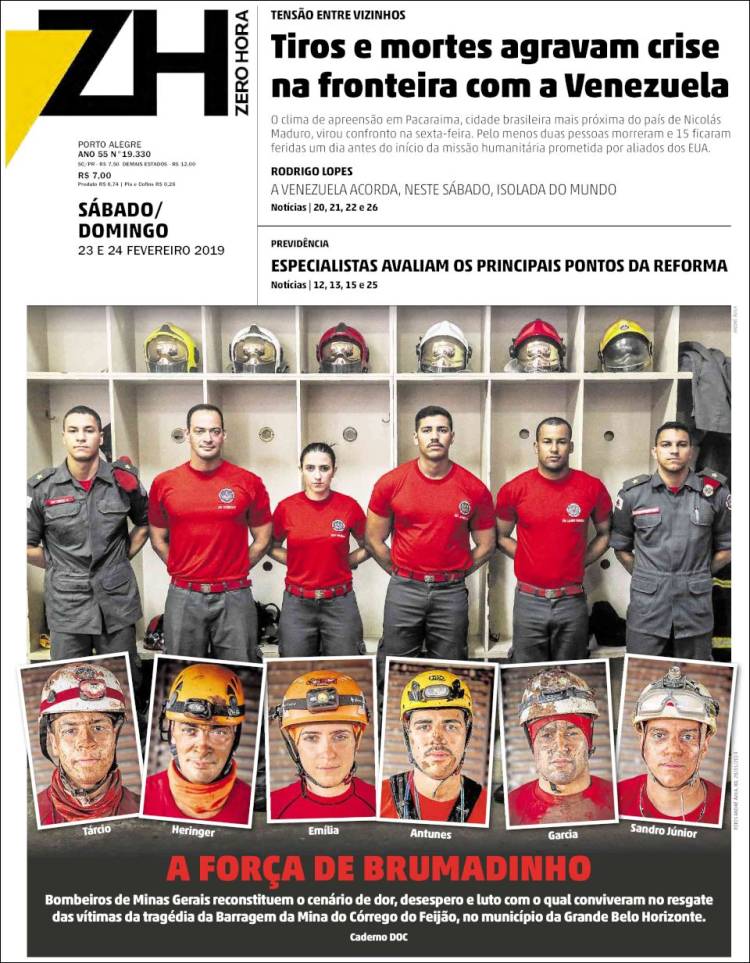 Portada de Zero Hora (Brasil)