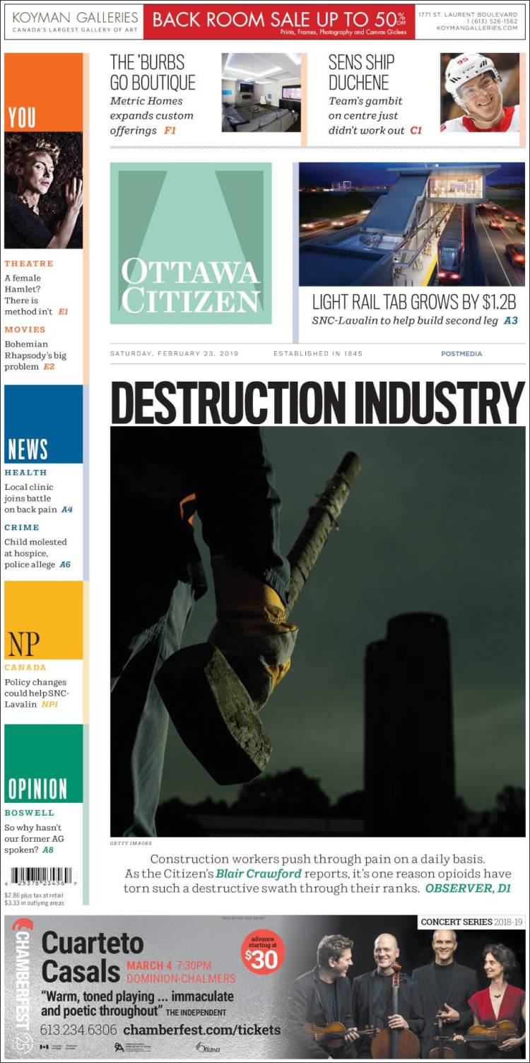 Portada de Ottawa Citizen (Canada)