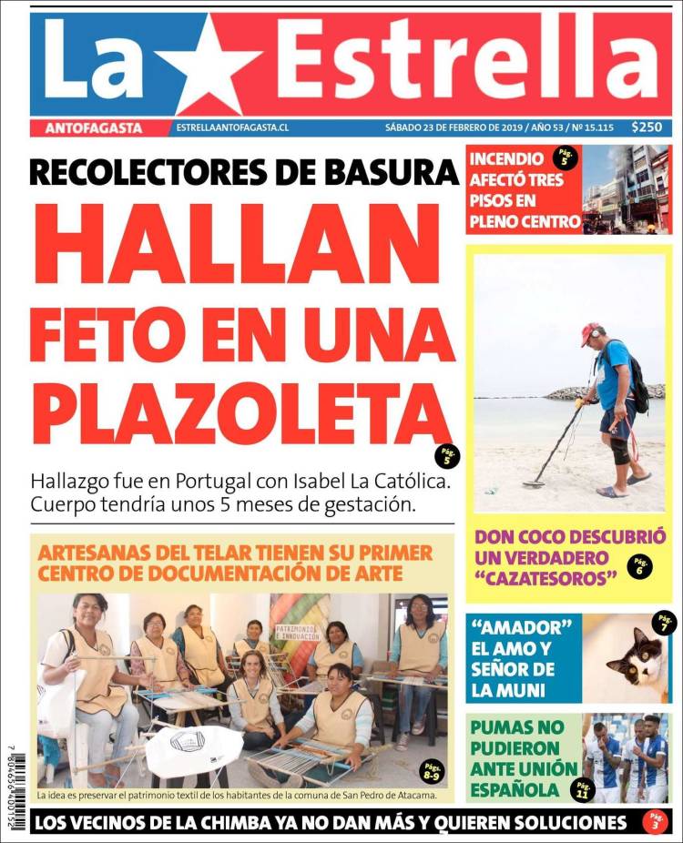 Portada de La Estrella del Norte (Chile)