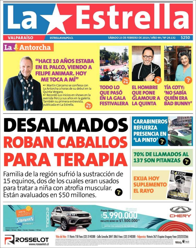 Portada de Estrella de Valparaiso (Chile)
