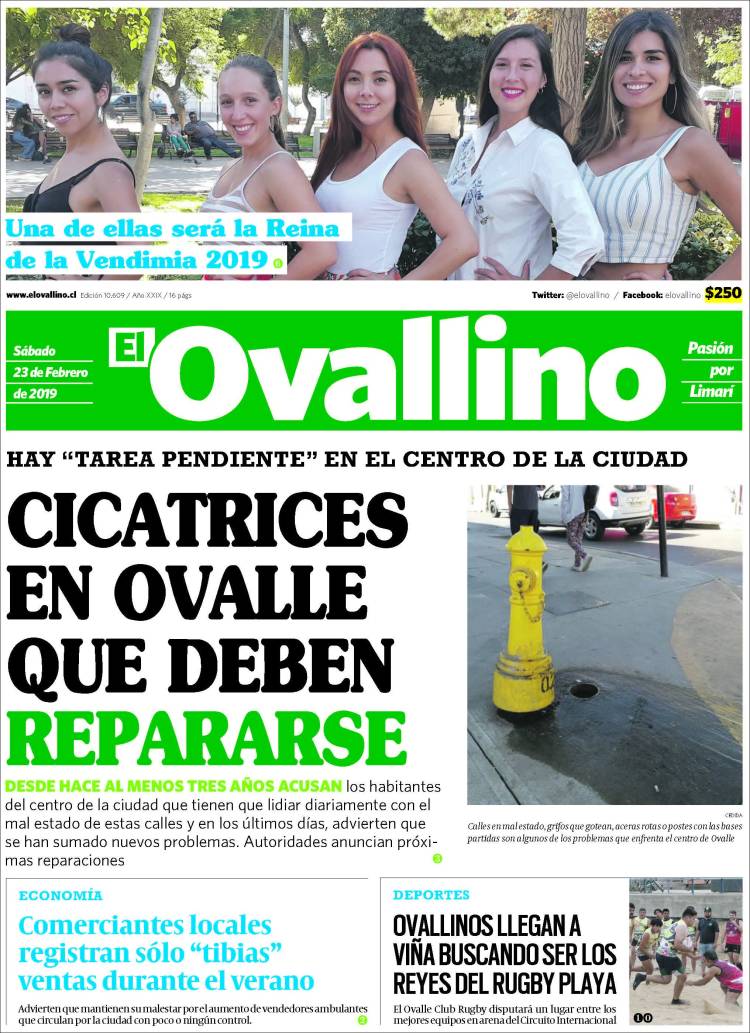 Portada de El Ovallino (Chile)