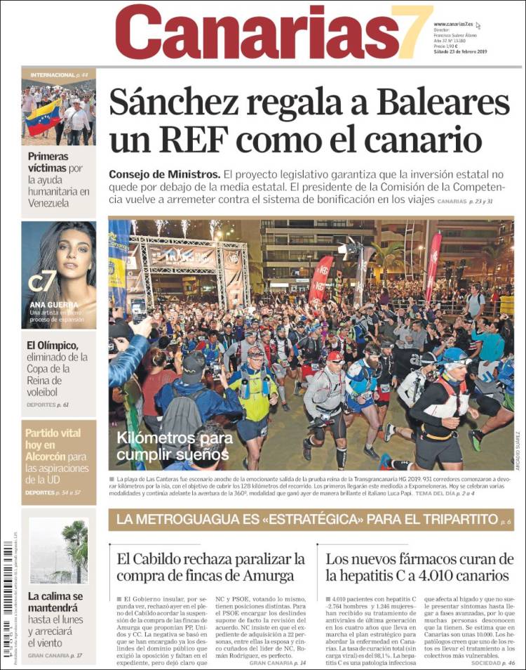Portada de Canarias 7 - Lanzarote (Espa&ntilde;a)