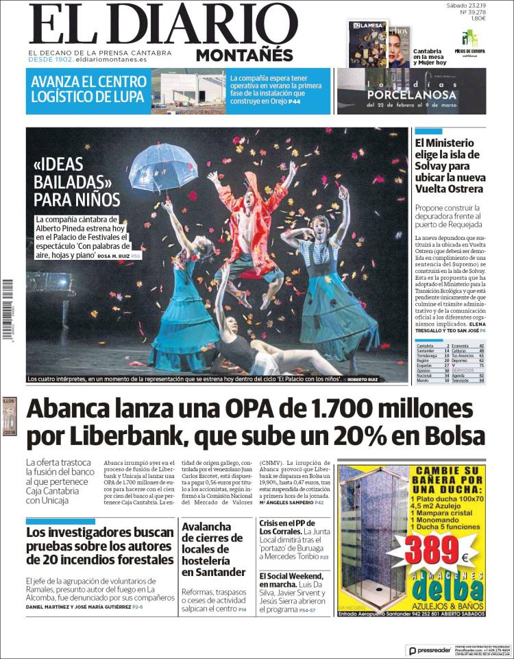 Portada de El Diario Montañés (Espa&ntilde;a)