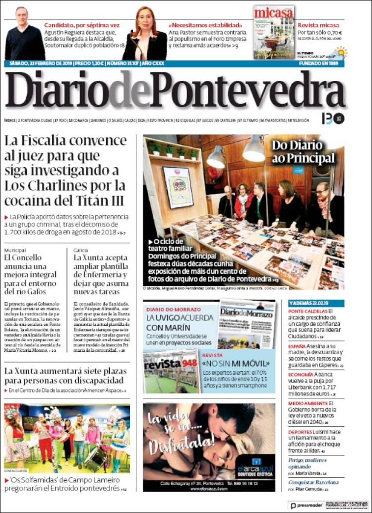 Portada de Diario de Pontevedra (Espa&ntilde;a)