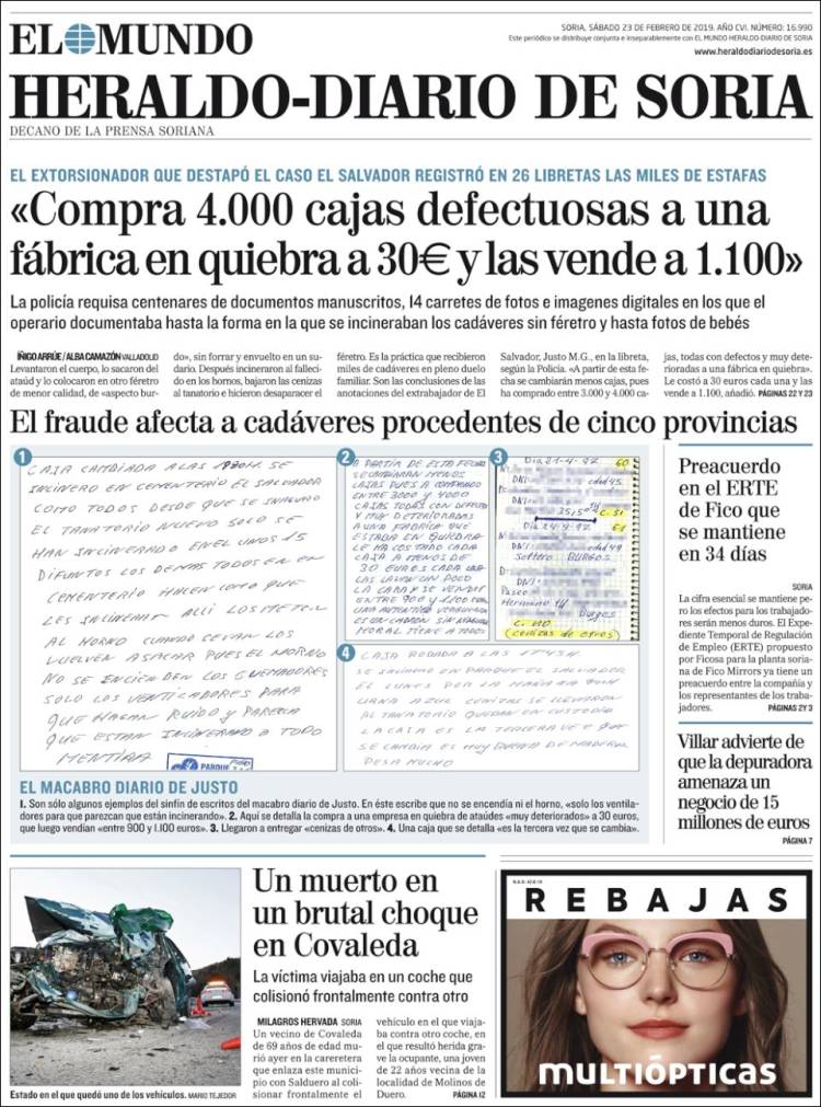 Portada de Diario de Soria (Espa&ntilde;a)