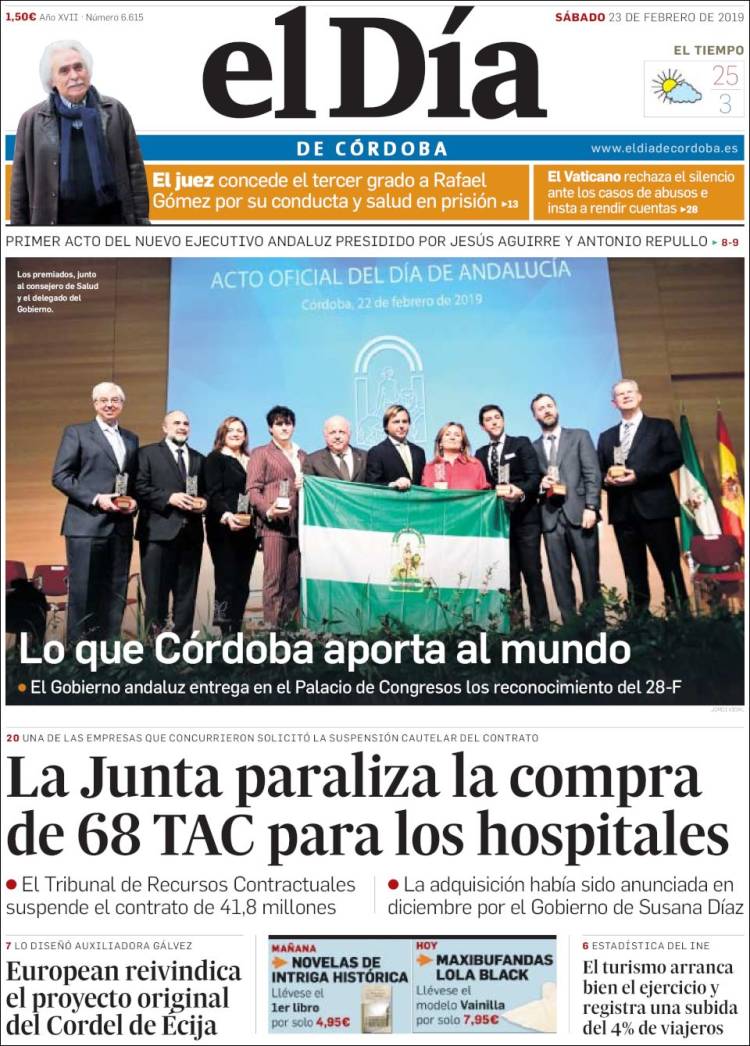 Portada de El Día de Córdoba (Espa&ntilde;a)